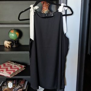 Black Ann Taylor chiffon tank top